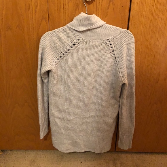 American Eagle Fuzzy Baby Blue Turtleneck Sweater - Picture 2 of 6